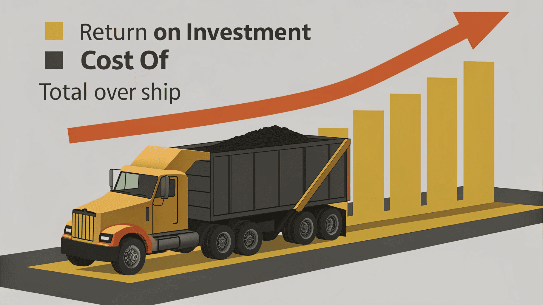 A graph showing ROI and total cost of ownership for a HENER SCALE truck scale over 10 years