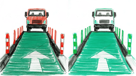 Side-by-side comparison chart of analog and digital weighbridge features