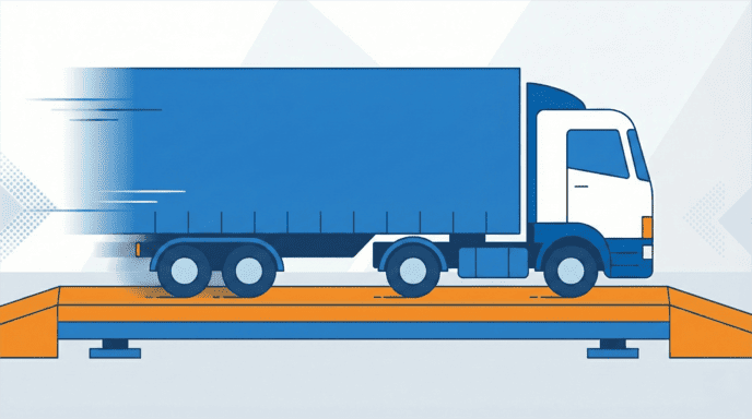 Truck moving quickly through an automated scale