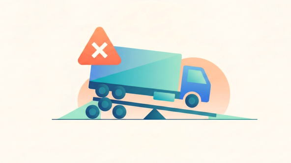 Truck with axle off the weighbridge platform