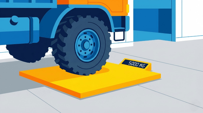 Scale Pad Dimensions Truck Tire on Scale Pad