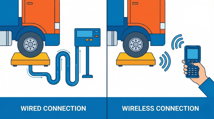 Wireless vs Wired Scale Connections Wireless vs Wired Scale Diagram