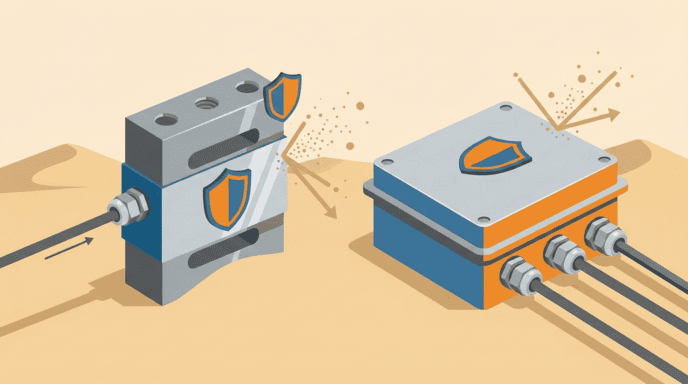 Dust proof load cell and junction box