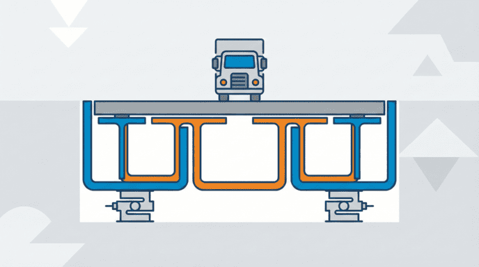 U-beam steel structure for weighbridge