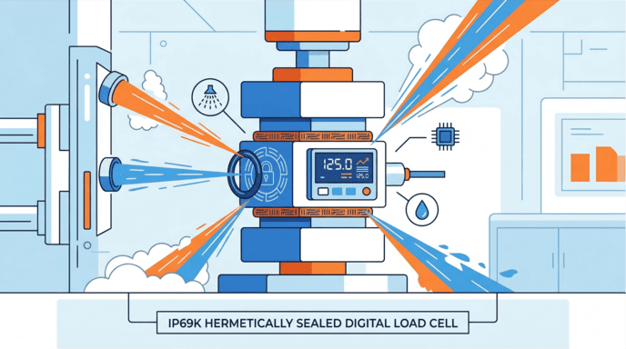 IP69K hermetically sealed digital load cell