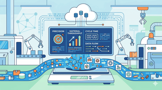 Smart factory data weighing scale metrics