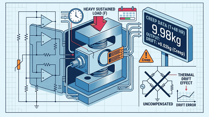 creep testing load cell heavy load
