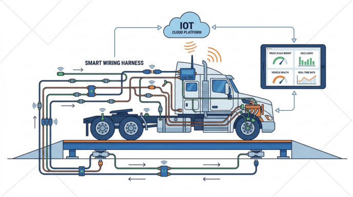 smart wiring harness IoT truck scale integration