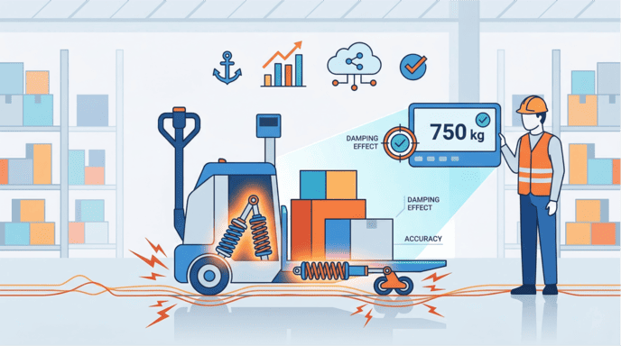 vibration damping pallet jack scale