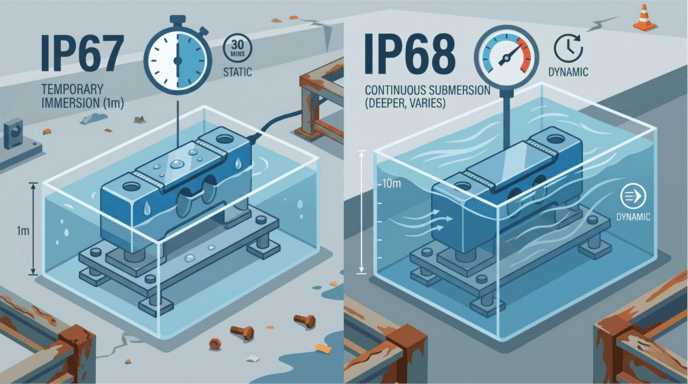 IP67 and IP68 laser welded load cells comparison
