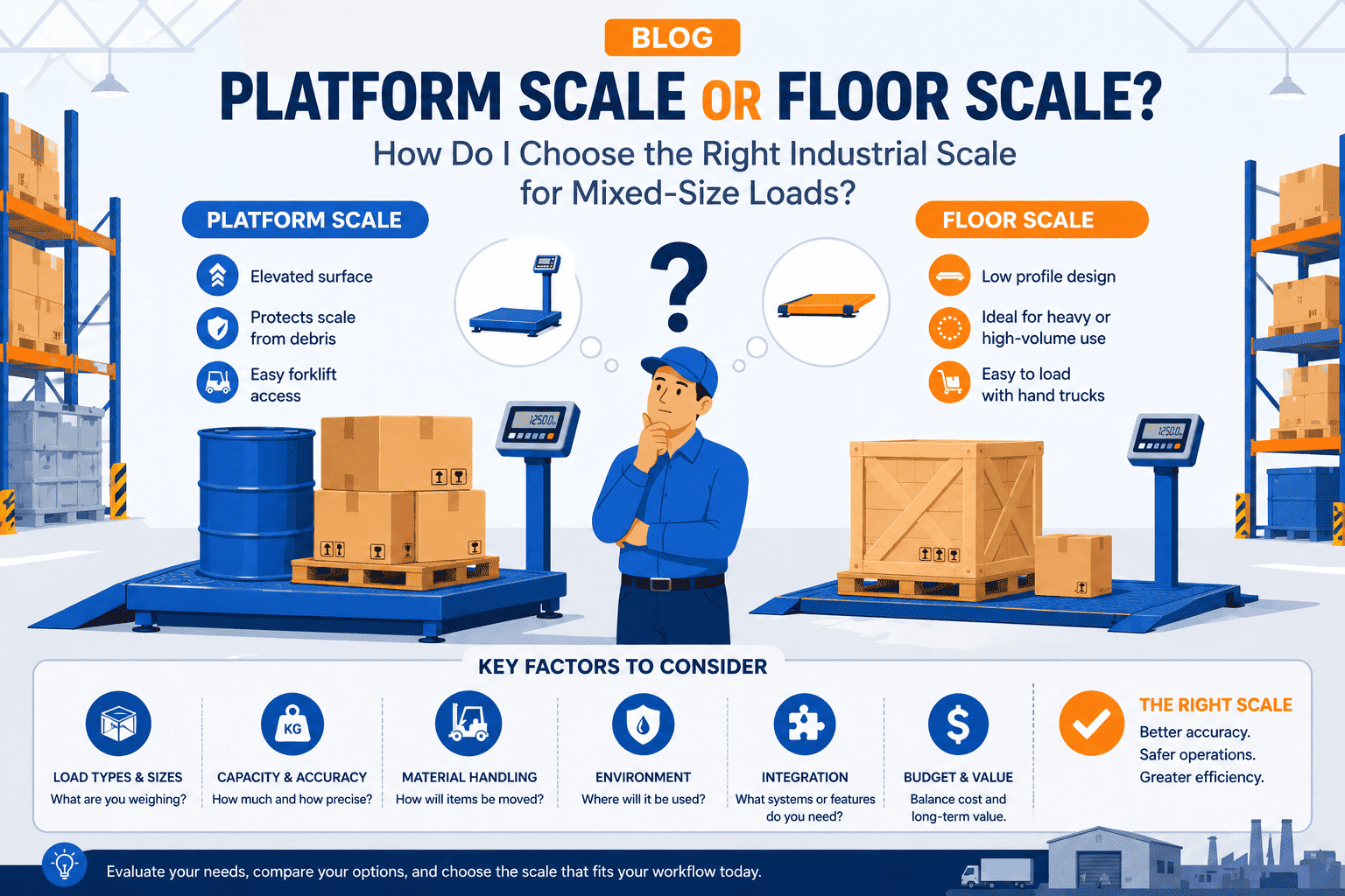 Platform Scale or Floor Scale? How Do I Choose the Right Industrial Scale for Mixed-Size Loads?