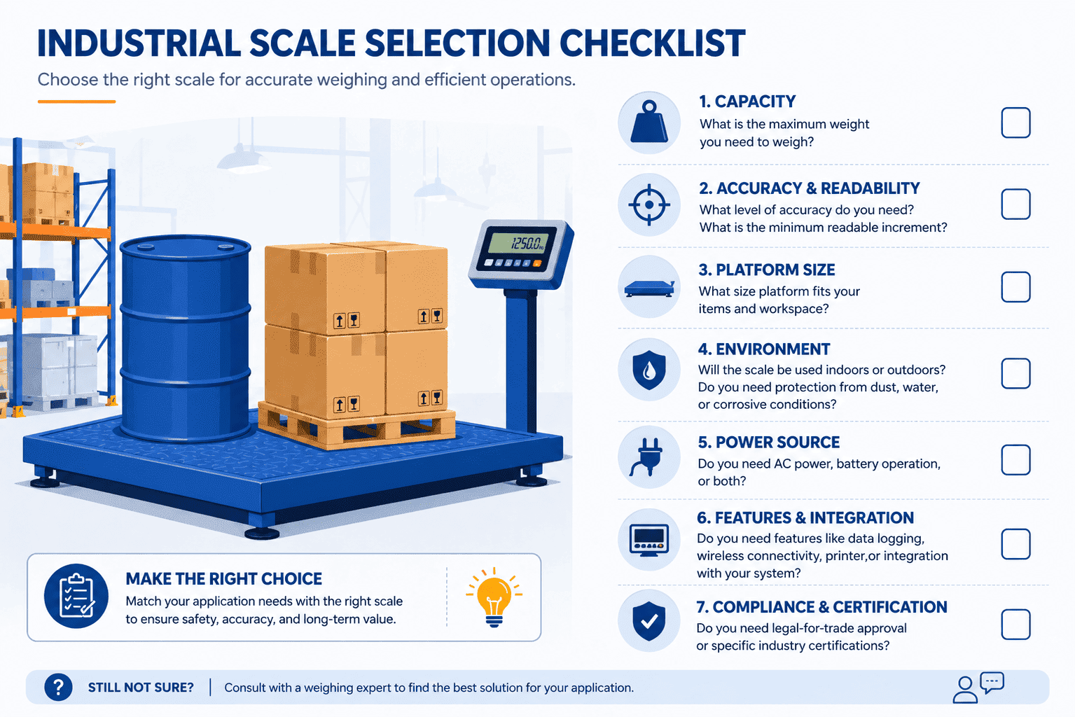 industrial scale selection checklist