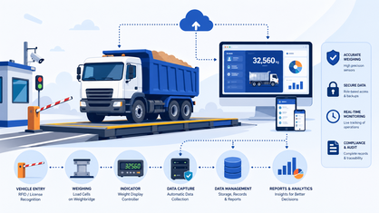 truck scale data system for weighbridge operations