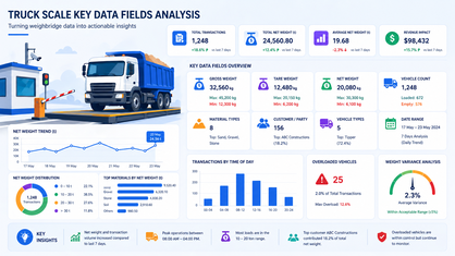 truck scale key data fields analysis