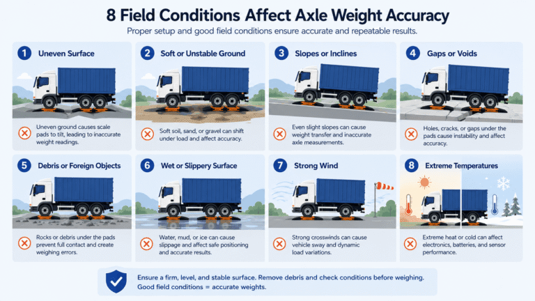 Portable Axle Scale Site Setup: Which 8 Field Conditions Affect Axle Weight Accuracy?