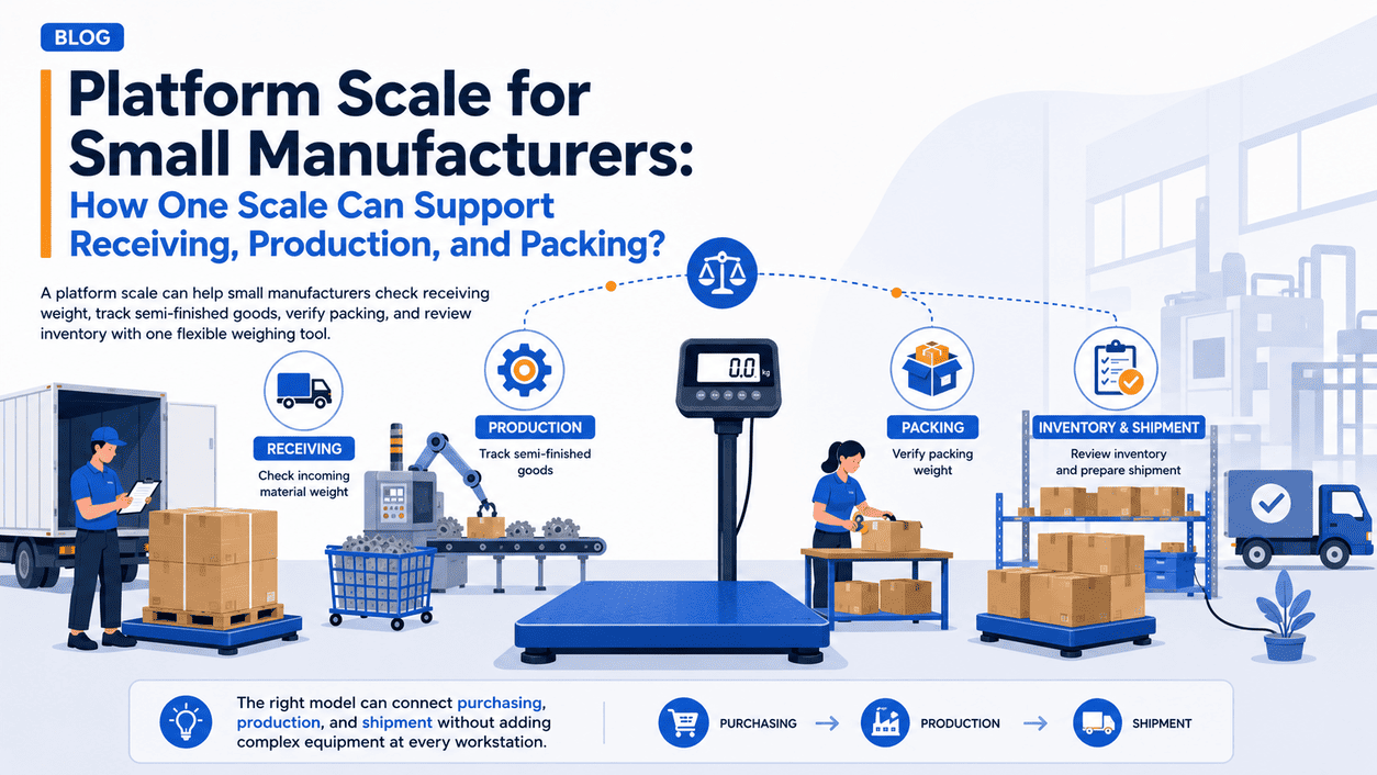 Platform Scale for Small Manufacturers: How One Scale Can Support Receiving, Production, and Packing?