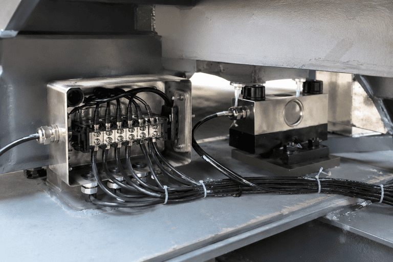 Weighbridge junction box wiring and signal protection
