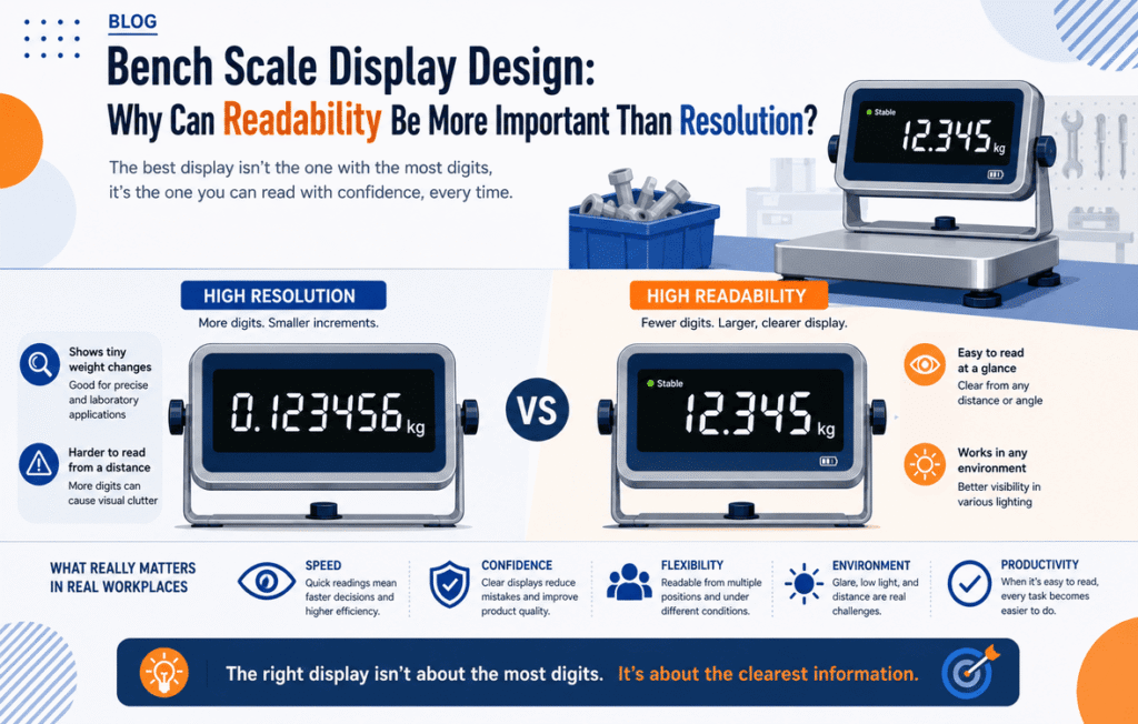 Bench Scale Display Design: Why Can Readability Be More Important Than Resolution?