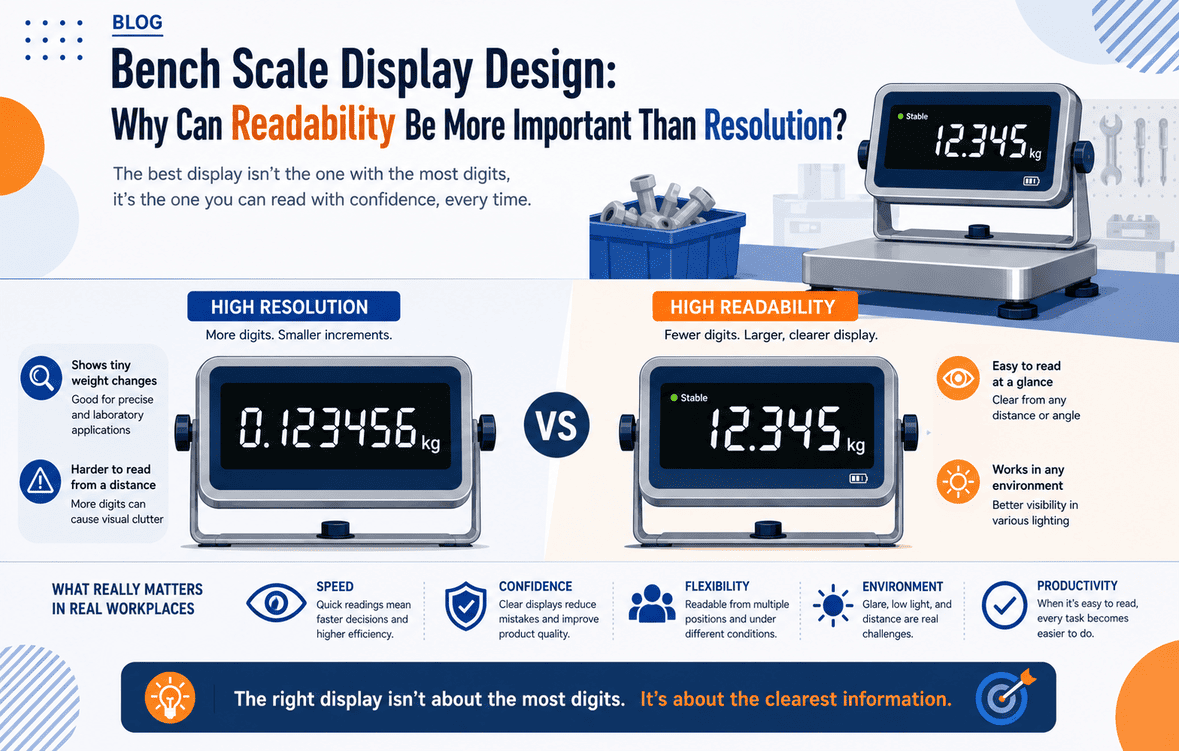 Bench Scale Display Design: Why Can Readability Be More Important Than Resolution?