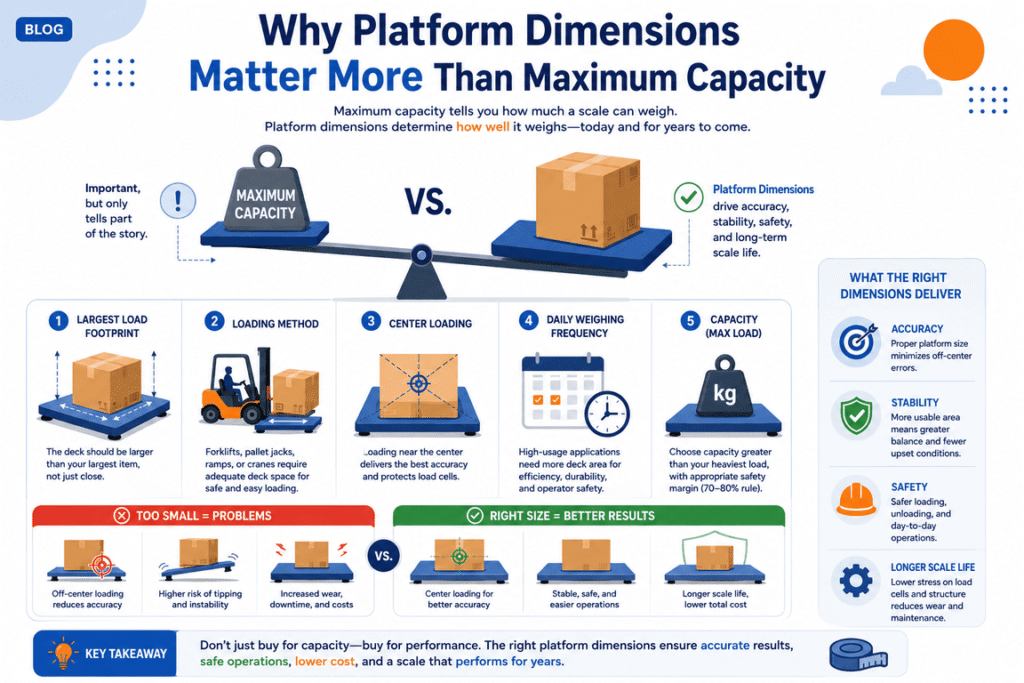 Platform Scale Size Guide: Why Platform Dimensions Matter More Than Maximum Capacity?