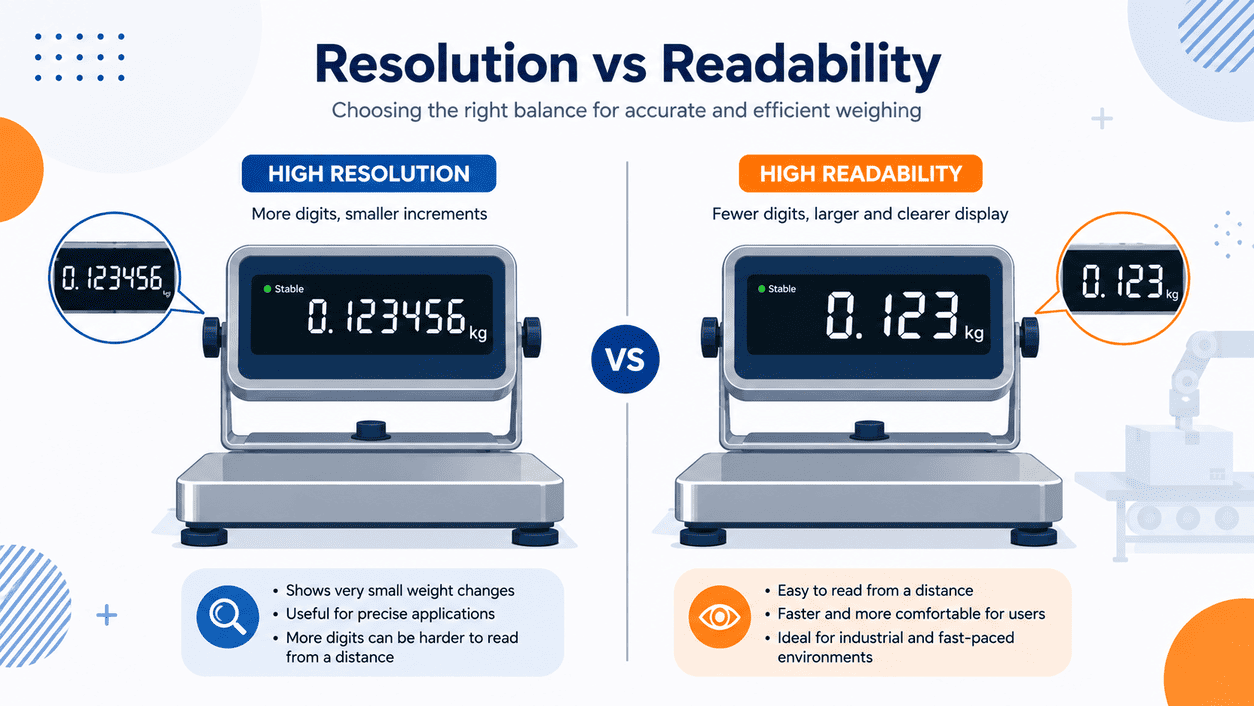 bench scale resolution vs readability