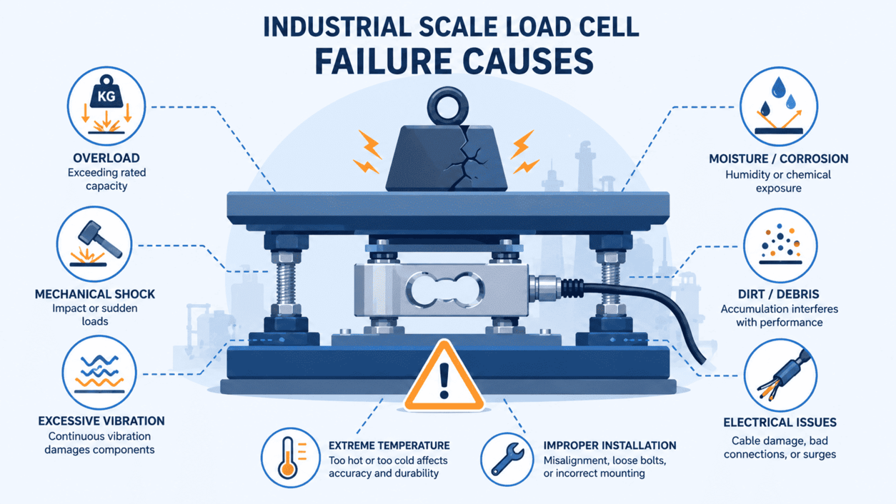 industrial scale load cell failure causes