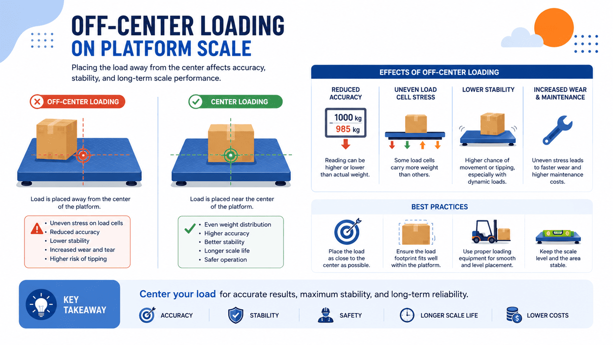 off center loading platform scale