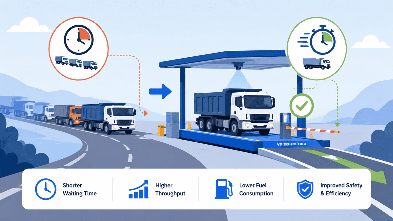 truck scale queue management reduce truck queue time at weighbridge