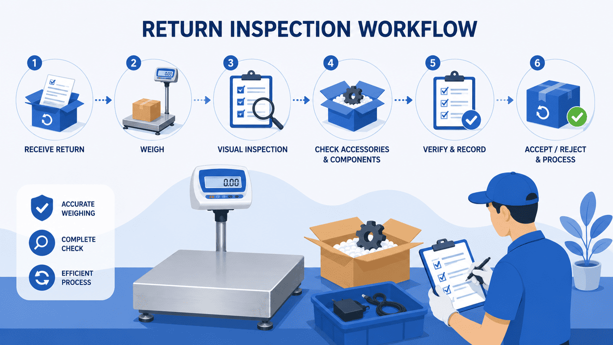 return inspection workflow bench scale