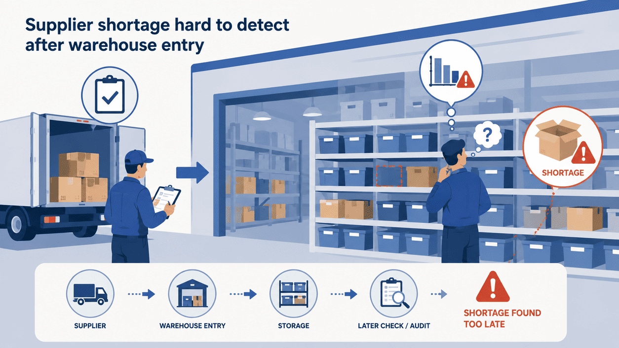 supplier shortage hard to detect after warehouse entry supplier shortage hard to detect after warehouse entry