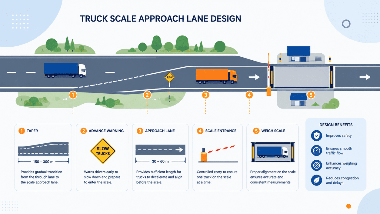 truck scale approach lane design