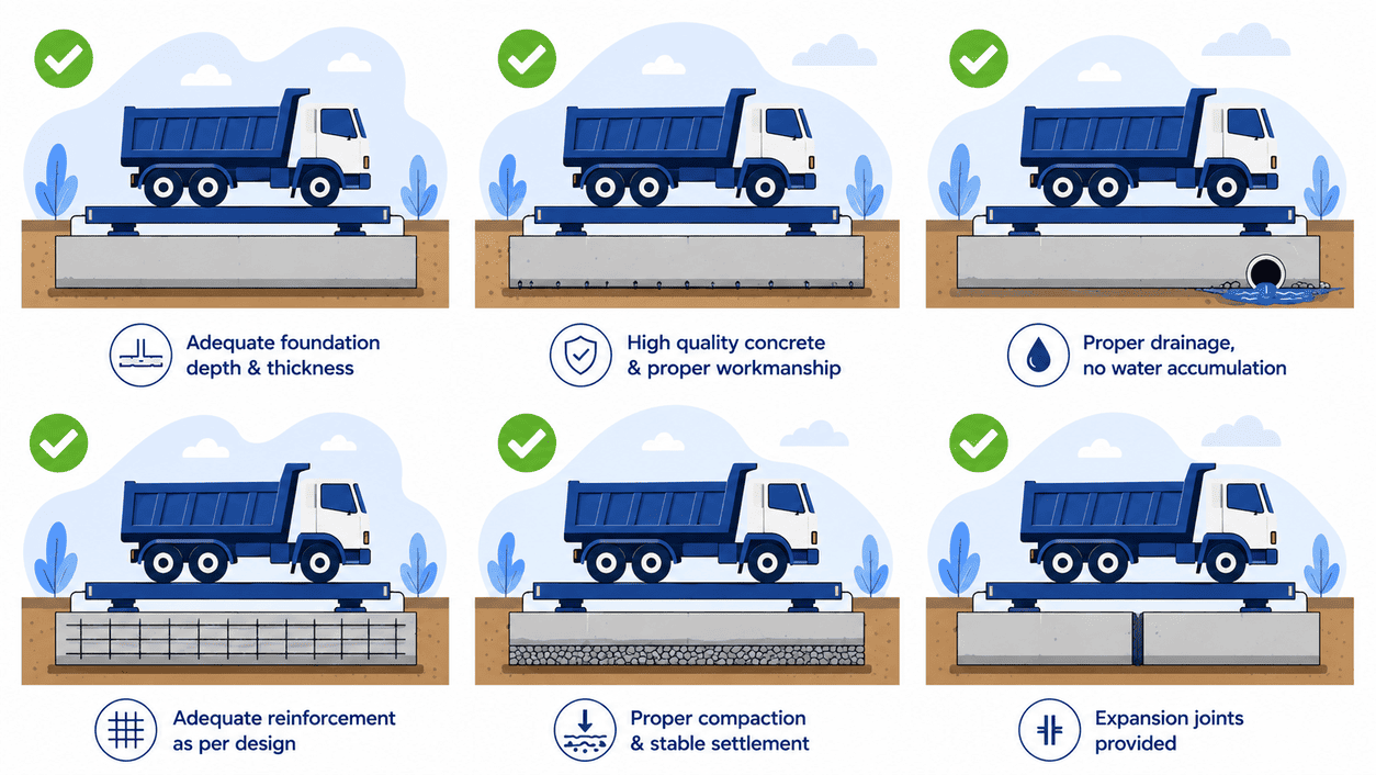 truck scale foundation quality