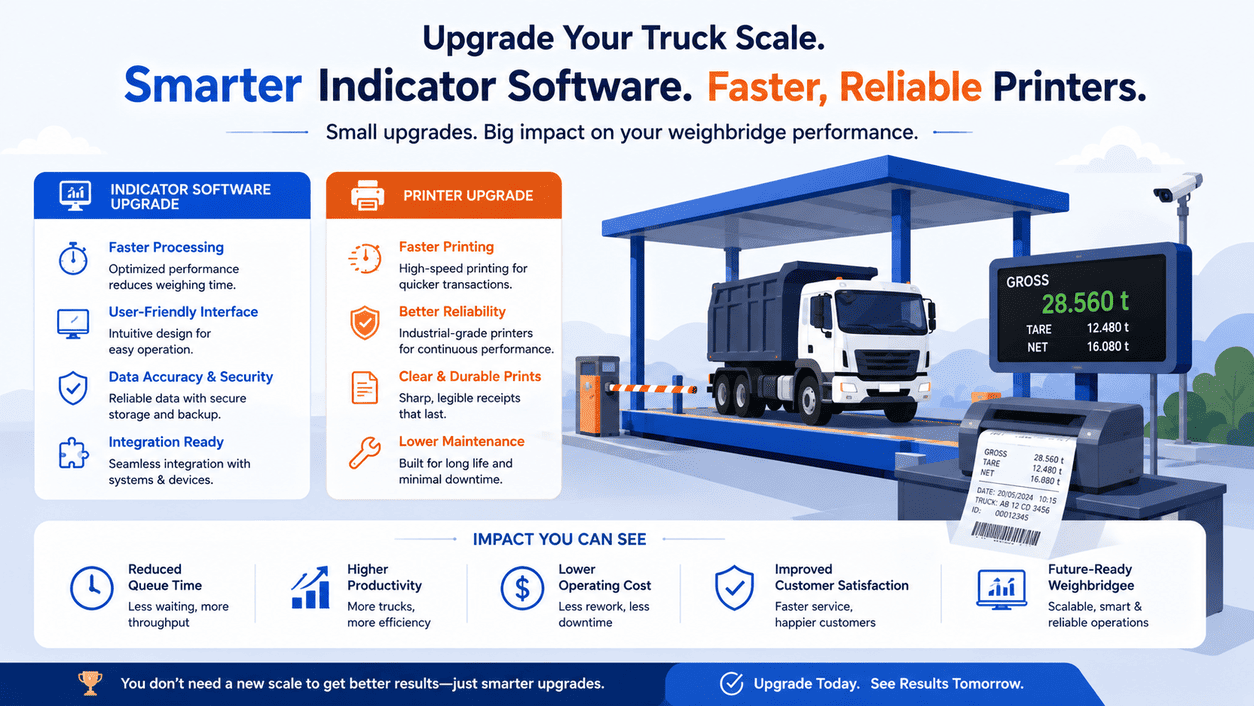 weighbridge indicator upgrade truck scale indicator software printer upgrade