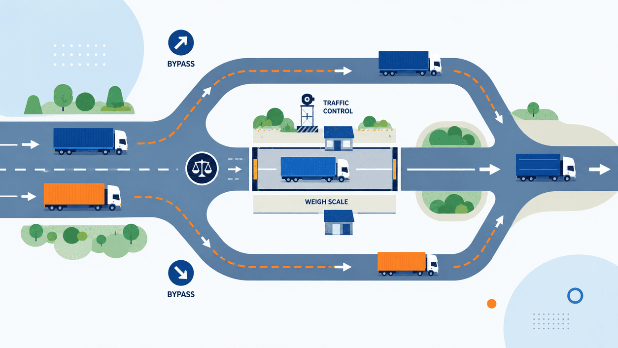 truck scale traffic flow layout