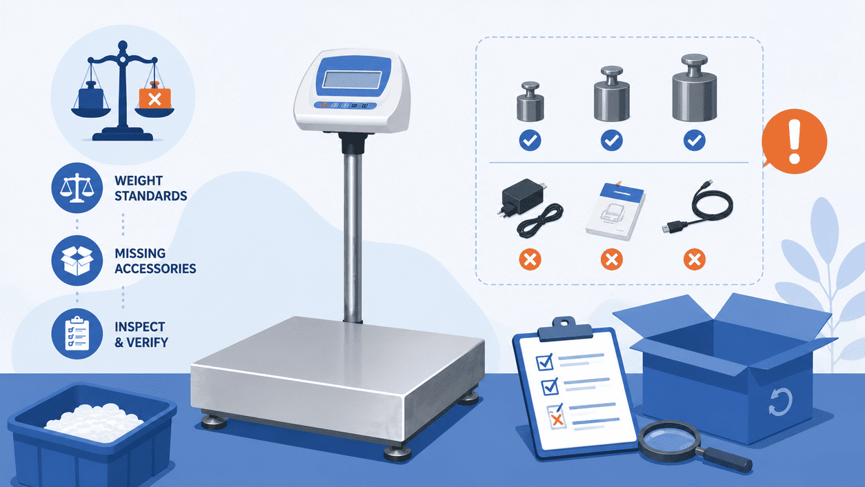 weight standards missing accessories bench scale