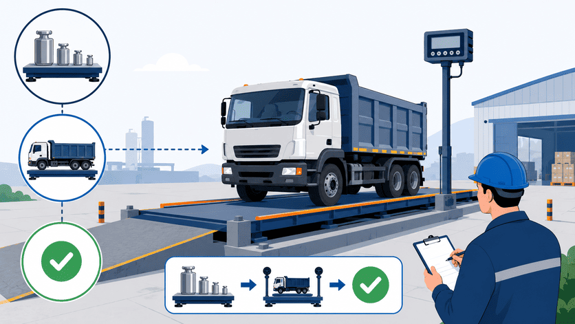 substitution calibration truck scale