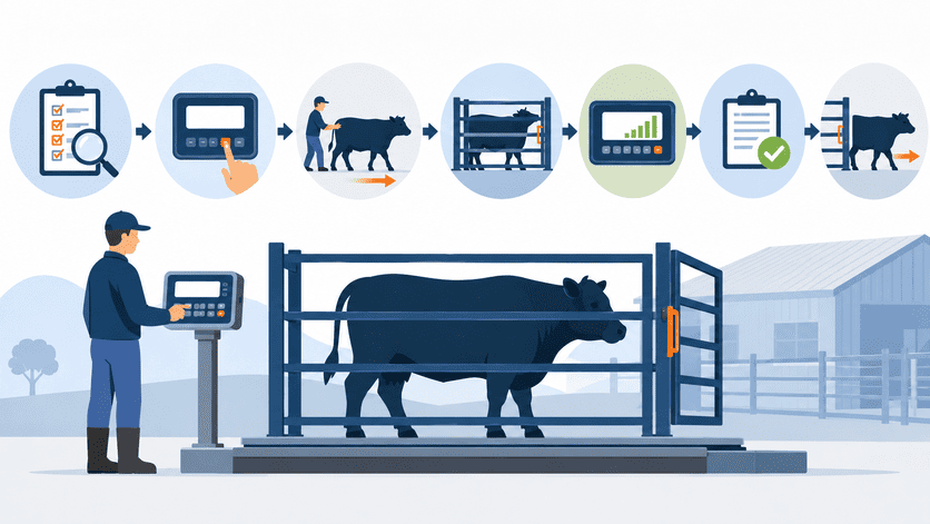 step by step animal weighing process step by step animal weighing process