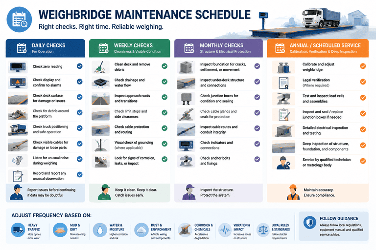 weighbridge maintenance schedule