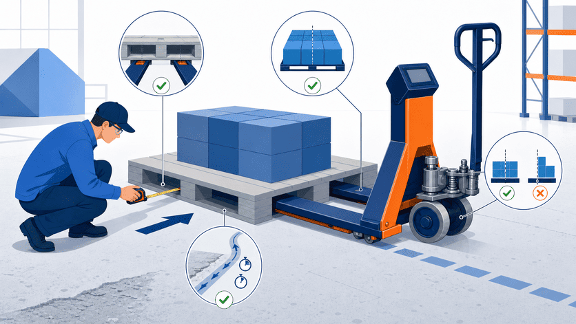Pallet compatibility and load assessment pallet jack scale pallet compatibility and load evaluation