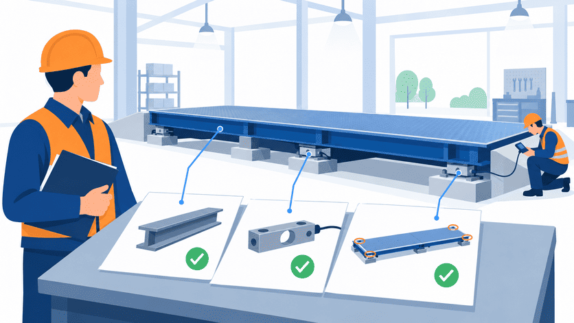 Evidence of manufacturing and inspection control weighbridge fabrication and inspection documents for supplier evaluation