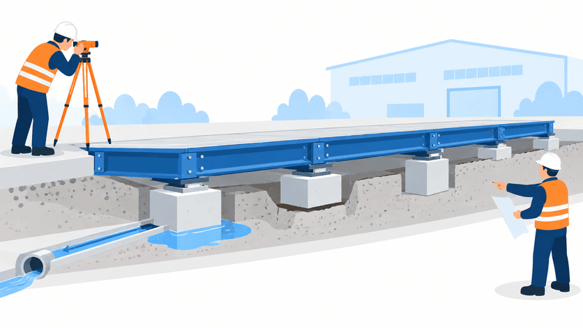 Shared responsibilities for weighbridge foundations and drainage Weighbridge useful life evaluation of foundation drainage and installation conditions