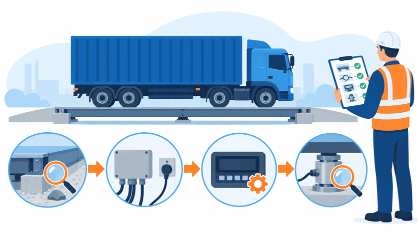 Common weighbridge problems assessed through a four-layer diagnostic sequence