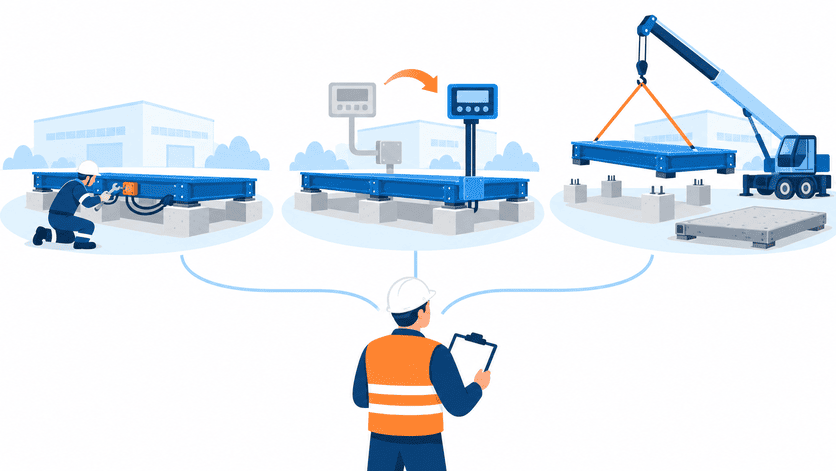 A condition-based weighbridge intervention decision Weighbridge useful life decision comparing repair retrofit and replacement