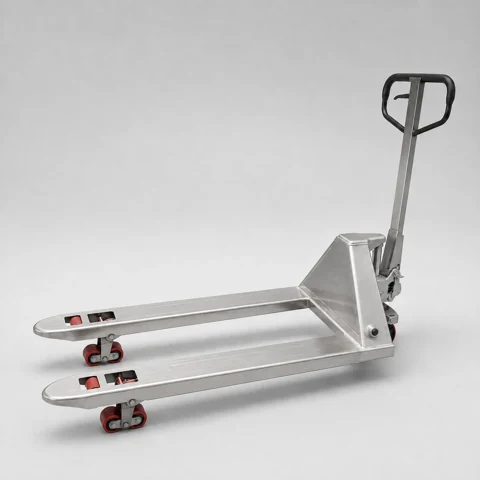 Stainless manual pallet jack illustration
